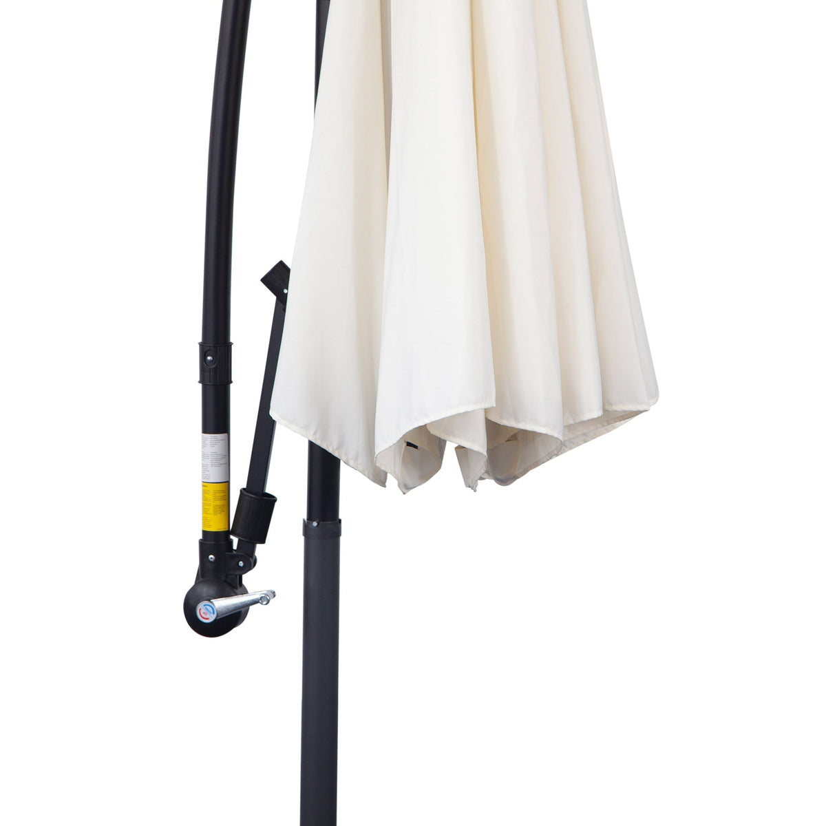 Cantilever Parasol, Round, 300 cm, Cream Polyester