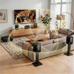 5.1 Compact Wireless Home Cinema System Milan Surround Sound Set WISA Low Latency - Black