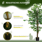 Ficus Tree Artificial Plant, Lifelike 150cm, Green