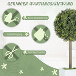 Artificial Boxwood Topiary Balls, Set of 2, 45cm, Plastic