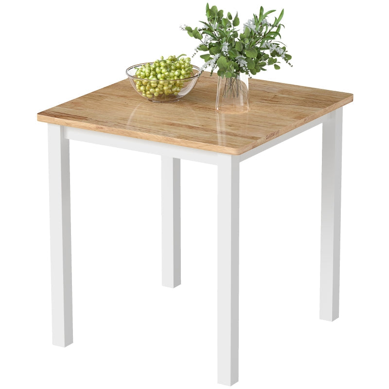 Dining Table for 4 People, Rubber Wood, Natural