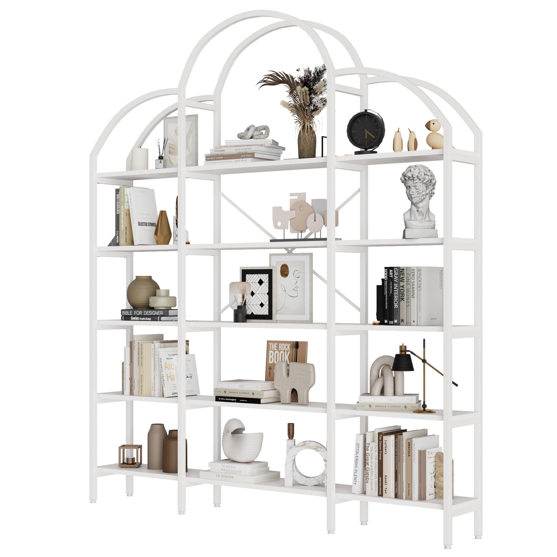 Shelf 170x26x190cm 5-Tier Cloud Shape - White