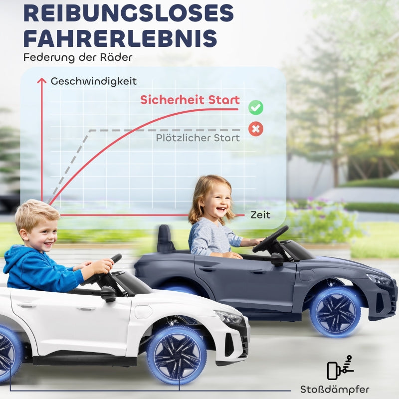 Children's Electric Car 12V with Remote Control, 2 Motors, 4 Suspended Wheels, Gray