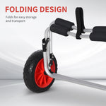 Canoe/Kayak/Surf Trolley Foldable with PU Wheels Padded Aluminum, Silver