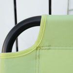 2-Seater Folding Camping Chair, Portable with Cup Holder, Light Green