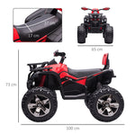 Electric Children's Quad Bike with LED Headlights and Music Player, 3-8 km/h, 3-5 Years Old