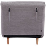 2-in-1 Sofa Bed Sleeper Chair Adjustable Folding Mattress Corduroy Light Grey