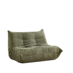 Chenille Togo Two-Seater Sofa, Floor Lounge Chair with High-Density Foam, Chenille Fabric