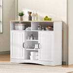 Kitchen Island on Wheels Extendable Dining Area Storage with Chairs - White