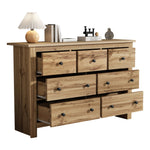 Dining Cabinet, Modern Minimalist Buffet with 7 Drawers, Original Wood