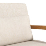 Rocking Chair, Padded Wooden Frame Armrest Relaxing, Cream
