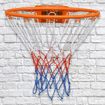 Double Spring Basketball Rim, Shock Absorption, 4-Point Stabilization, Steel, Orange