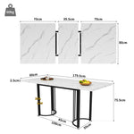 9-Piece Dining Set Extendable Rectangular Table for 8 Black Velvet