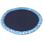 Splash Sprinkler Pad, 150 cm Anti-Slip Water Play Mat, PVC Blue