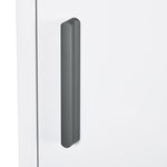 Medicine Cabinet First Aid 3 Inner Compartments Magnetic Closure 40x15x53.5 cm White