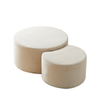 Coffee Table Set, 2-Piece Upholstered Round for Living Room, Foam