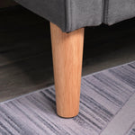 2-Seater Sofa, Removable Cushions, Fabric, Grey
