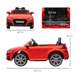 Audi Kids Electric Car 12V with Remote Control and LED Lights, Red