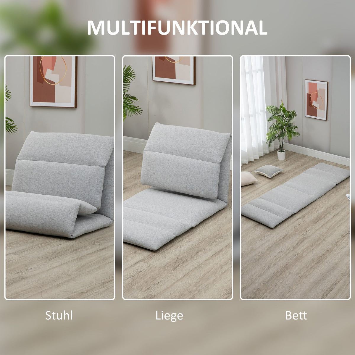 Floor Chair, Adjustable Foldable Sofa, Floor Cushion