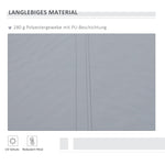 Retractable Awning, 3.95 x 2.45 m, Hand Crank, Polyester, Grey/White