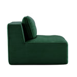 Cordelia Armless Sofa with Pillow Corduroy Green