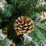 Artificial Christmas Tree 180cm Pine, Cones & Snow, Green