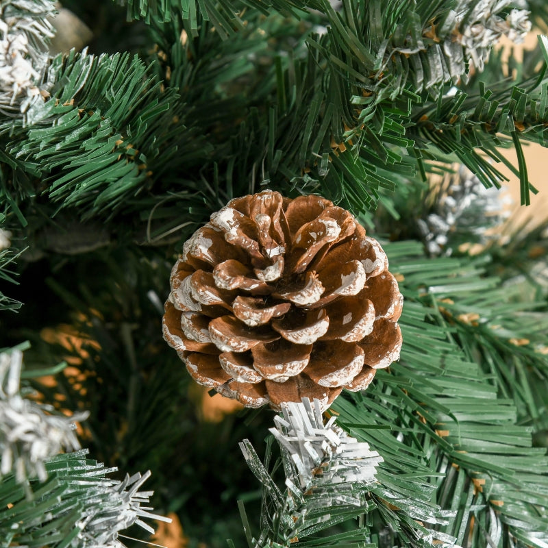 Artificial Christmas Tree 180cm Pine, Cones & Snow, Green