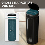 50L Sensor Waste Bin, Soft-Close Touchless Stainless Steel