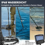 Metal Detector, 5 Modes, IP68 Waterproof, Dark Gray