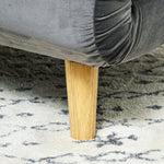 Sleeper Chair Folding Bed Adjustable Backrest - Velvet Grey
