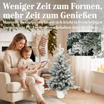 Mini Christmas Tree 90cm with 296 Tips & Snow Pot, White