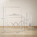 Tower Clothes Drying Rack Foldable 3 Adjustable Rods Wheels - Stainless Steel