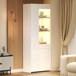 Display Cabinet 70x35x180cm LED Glass High-Gloss
