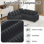 Modular L-Shaped Combination Sofa Repositionable Cushions