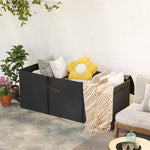 Garden Cushion Storage Bag, Waterproof UV-Resistant 600D Oxford, Black