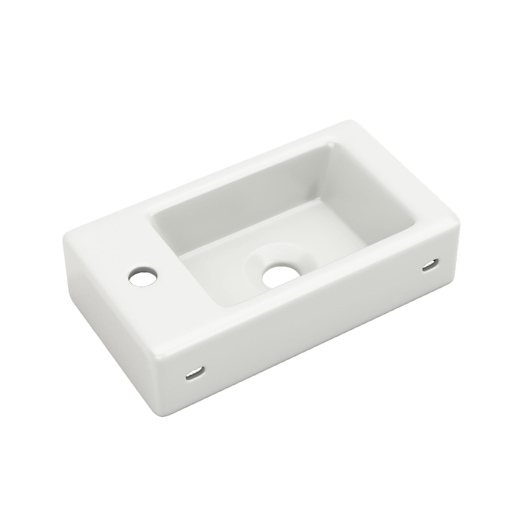 Bathroom furniture washbasin with vanity unit 46 cm, hanging, small guest, in furniture