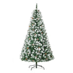 Artificial Christmas Tree, 800 Branches, 61 Cones, Snowy Tips, Fireproof, 180 cm