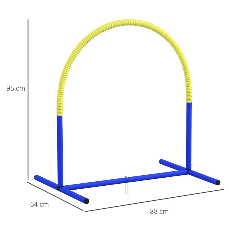 Dog Agility Set, 4-Piece Portable with Carrying Bag, PE & ABS Yellow