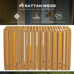 Rattan Solar Lamp Path Light, Warm White, Waterproof LED Garden Light, Steel