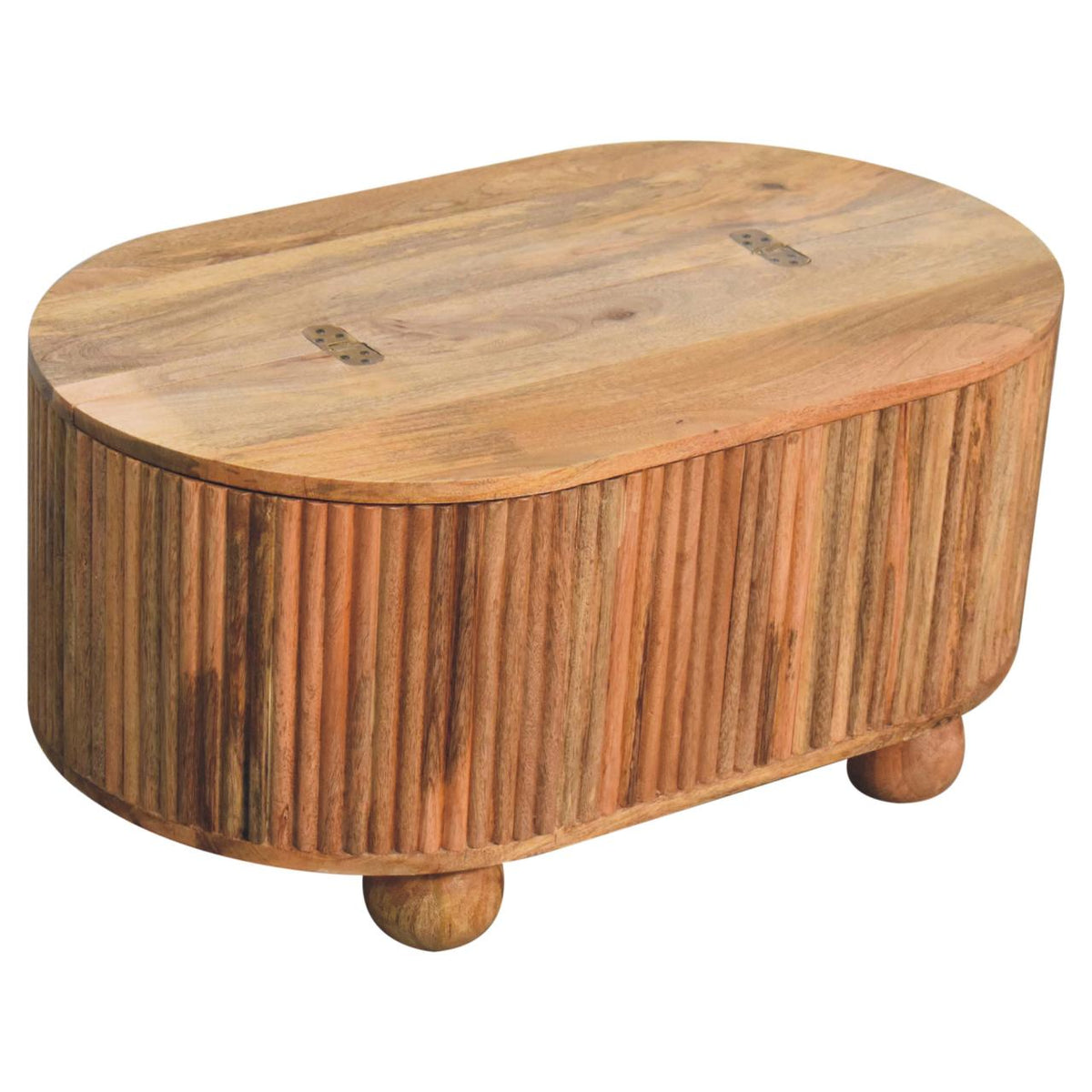 Soba Ball Lid-up Coffee Table, Solid Mango Wood