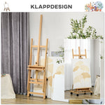 Artist's Easel, Height Adjustable 4 Wheels, Natural + Black