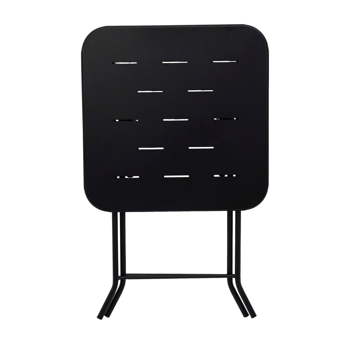 Outdoor 3-Piece Foldable Bistro Set, 2 Chairs & 1 Table, Black
