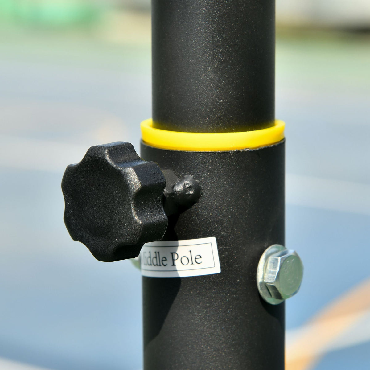 Outdoor Basketball Hoop, Height-Adjustable Stand with Wheels, Black