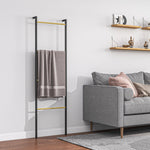 Towel Ladder, 4 Bars, Space Saving, Steel Black