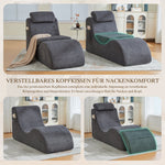 Modern Leisure Chair with Ergonomic Design and Compression Foam, Dark Grey