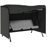 Hollywood Swing Cover 3-Seater Protective Water-Repellent UV-Resistant 600D Oxford Fabric, Dark Grey