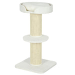 Cat Tree 91cm Play Tree with Cat Bed, Platform, Lamb's Wool Cream