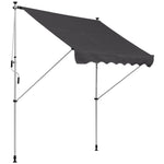Awning, Articulated Arm Clamp Adjustable 200x150cm, Grey Aluminium