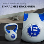Kettlebell 12 KG, Strength Training & Fitness, Blue