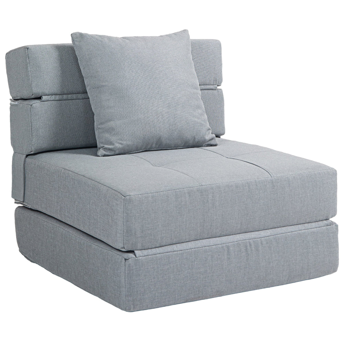 Foldable Sleeper Chair 2-in-1 Bed Function 100kg Capacity, Guest Bed